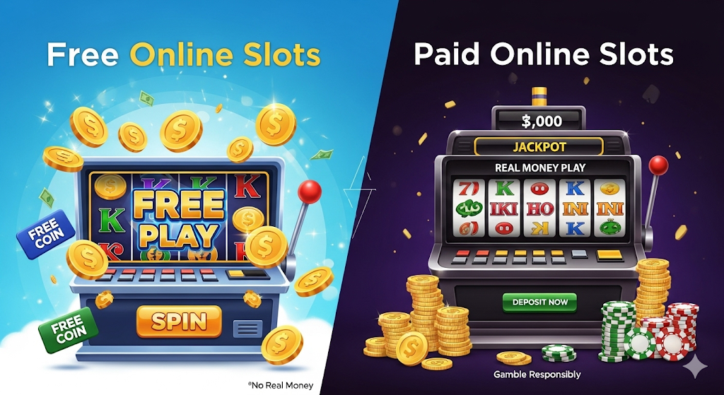 Free vs. Paid Online Slots